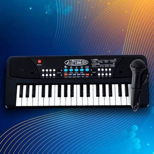 37 Keys Piano Keyboard Toy with Microphone, USB Power Cable & Sound Recording Function Analog Portable Keyboard